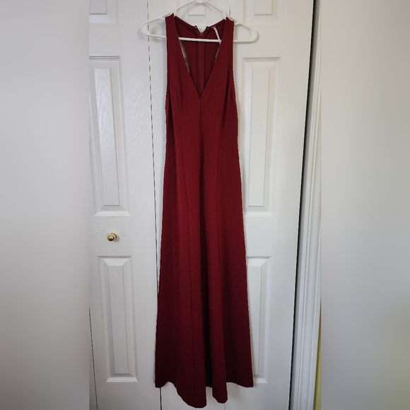 Free People One Piece Burgundy Red Wide Leg Jumper Size Small - Picture 3 of 8